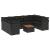 Set canapele de grădină cu perne, 10 piese, negru, poliratan GartenMobel Dekor