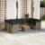 Set mobilier de grădină cu perne, 10 piese, gri, poliratan GartenMobel Dekor