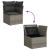 Set canapele de grădină cu perne, 11 piese, gri, poliratan GartenMobel Dekor