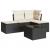 Set mobilier de grădină cu perne, 5 piese, negru, poliratan GartenMobel Dekor