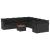 Set canapele de grădină cu perne, 11 piese, negru, poliratan GartenMobel Dekor