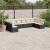 Set canapele de grădină cu perne, 10 piese, negru, poliratan GartenMobel Dekor