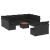 Set canapele de grădină, 12 piese, cu perne, negru, poliratan GartenMobel Dekor
