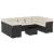 Set canapele de grădină cu perne, 10 piese, negru, poliratan GartenMobel Dekor