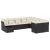 Set canapele de grădină cu perne, 10 piese, negru, poliratan GartenMobel Dekor
