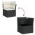 Set mobilier de grădină cu perne, 13 piese, negru, poliratan GartenMobel Dekor