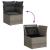 Set mobilier de grădină cu perne, 13 piese, gri, poliratan GartenMobel Dekor