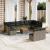 Set mobilier de grădină cu perne, 13 piese, gri, poliratan GartenMobel Dekor