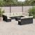 Set mobilier de grădină cu perne, 14 piese, negru, poliratan GartenMobel Dekor