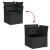 Set mobilier de grădină cu perne, 14 piese, negru, poliratan GartenMobel Dekor