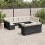 Set mobilier de grădină cu perne, 14 piese, negru, poliratan GartenMobel Dekor