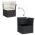 Set mobilier de grădină cu perne, 14 piese, negru, poliratan GartenMobel Dekor