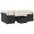 Set canapele de grădină cu perne, 7 piese, negru, poliratan GartenMobel Dekor