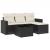 Set mobilier de grădină cu perne, 5 piese, negru, poliratan GartenMobel Dekor
