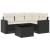 Set mobilier de grădină cu perne, 5 piese, negru, poliratan GartenMobel Dekor