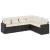 Set mobilier de grădină cu perne, 6 piese, negru, poliratan GartenMobel Dekor