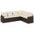 Set canapele de grădină cu perne, 6 piese, maro, poliratan GartenMobel Dekor