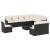 Set canapele de grădină cu perne, 11 piese, negru, poliratan GartenMobel Dekor