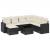 Set mobilier de grădină cu perne, 8 piese, negru, poliratan GartenMobel Dekor