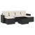 Set canapele de grădină cu perne, 7 piese, negru, poliratan GartenMobel Dekor