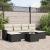 Set canapele de grădină cu perne, 7 piese, negru, poliratan GartenMobel Dekor