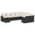 Set canapele de grădină cu perne, 10 piese, negru, poliratan GartenMobel Dekor