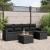 Set mobilier de grădină cu perne, 6 piese, negru, poliratan GartenMobel Dekor