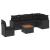Set canapele de grădină cu perne, 7 piese, negru, poliratan GartenMobel Dekor