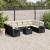 Set canapele de grădină cu perne, 10 piese, negru, poliratan GartenMobel Dekor