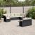 Set mobilier de grădină cu perne, 9 piese, negru, poliratan GartenMobel Dekor