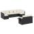 Set mobilier de grădină cu perne, 9 piese, negru, poliratan GartenMobel Dekor