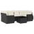 Set canapele de grădină cu perne, 7 piese, negru, poliratan GartenMobel Dekor