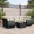 Set canapele de grădină cu perne, 7 piese, negru, poliratan GartenMobel Dekor