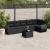 Set canapele de grădină cu perne, 7 piese, negru, poliratan GartenMobel Dekor