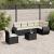 Set canapele de grădină cu perne, 7 piese, negru, poliratan GartenMobel Dekor