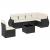 Set canapele de grădină cu perne, 7 piese, negru, poliratan GartenMobel Dekor
