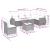 Set canapele de grădină cu perne, 7 piese, negru, poliratan GartenMobel Dekor
