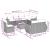 Set mobilier de grădină cu perne, 9 piese, negru, poliratan GartenMobel Dekor