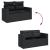 Set canapele de grădină cu perne, 7 piese, negru, poliratan GartenMobel Dekor