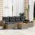 Set canapele de grădină, 7 piese, cu perne, gri, poliratan GartenMobel Dekor