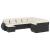 Set canapele de grădină cu perne, 10 piese, negru, poliratan GartenMobel Dekor