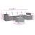 Set mobilier de grădină cu perne, 6 piese, negru, poliratan GartenMobel Dekor