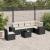Set canapele de grădină cu perne, 7 piese, negru, poliratan GartenMobel Dekor