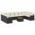 Set canapele de grădină cu perne, 11 piese, negru, poliratan GartenMobel Dekor