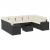 Set canapele de grădină cu perne, 10 piese, negru, poliratan GartenMobel Dekor