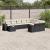 Set canapele de grădină cu perne, 10 piese, negru, poliratan GartenMobel Dekor