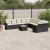 Set canapele de grădină cu perne, 11 piese, negru, poliratan GartenMobel Dekor
