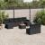 Set canapele de grădină cu perne, 10 piese, negru, poliratan GartenMobel Dekor