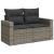 Set mobilier de grădină cu perne, 10 piese, gri, poliratan GartenMobel Dekor