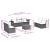 Set mobilier de grădină cu perne, 8 piese, negru, poliratan GartenMobel Dekor